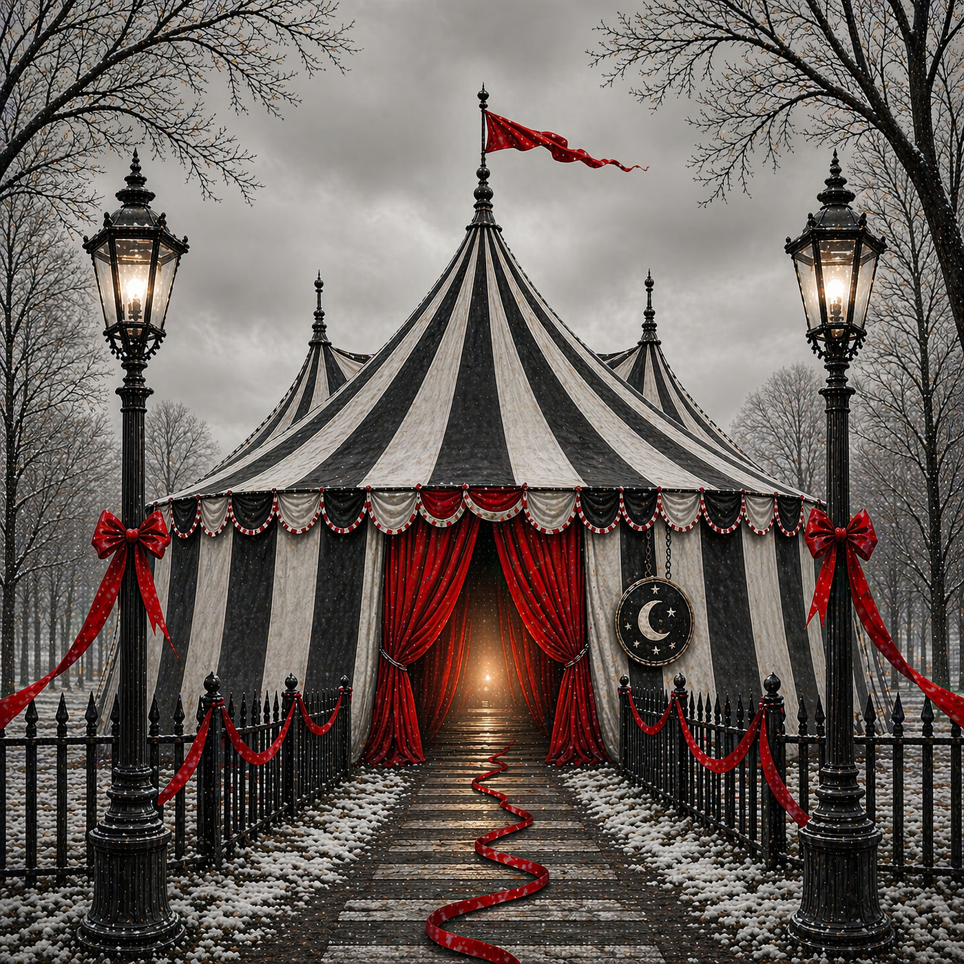 Gothic Circus Diamond Painting Kit – The Winter Big Top | 55x55cm Full Drill, Round Drill