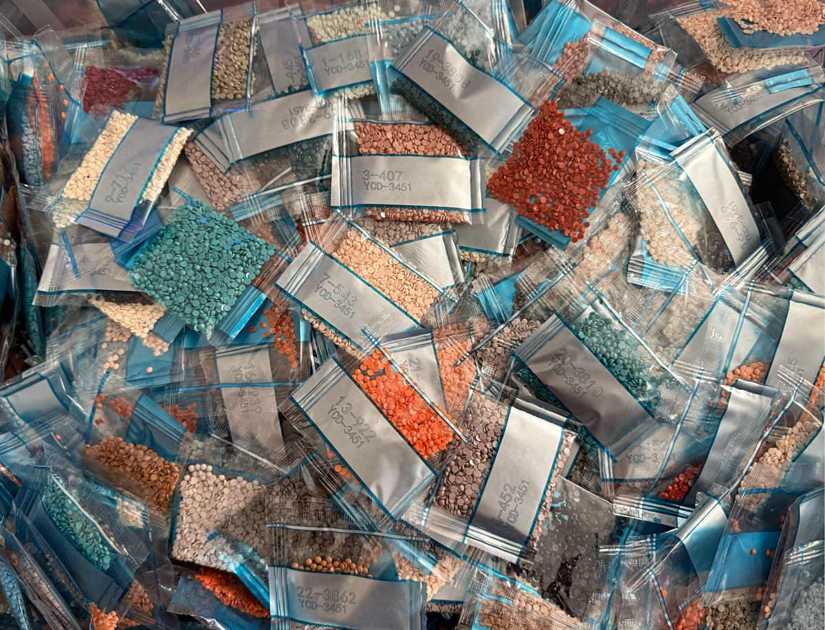Surprise Round Diamond Painting Drills — Sealed DMC-Labeled Mystery Packs | Random Color Grab Bag