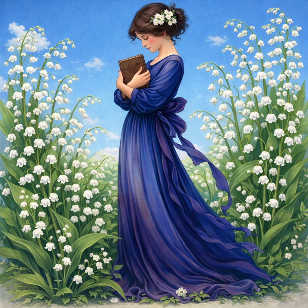 Among the Lily of the Valley Diamond Painting Kit | 45x45cm (18x18in) Full Drill, Round Drill