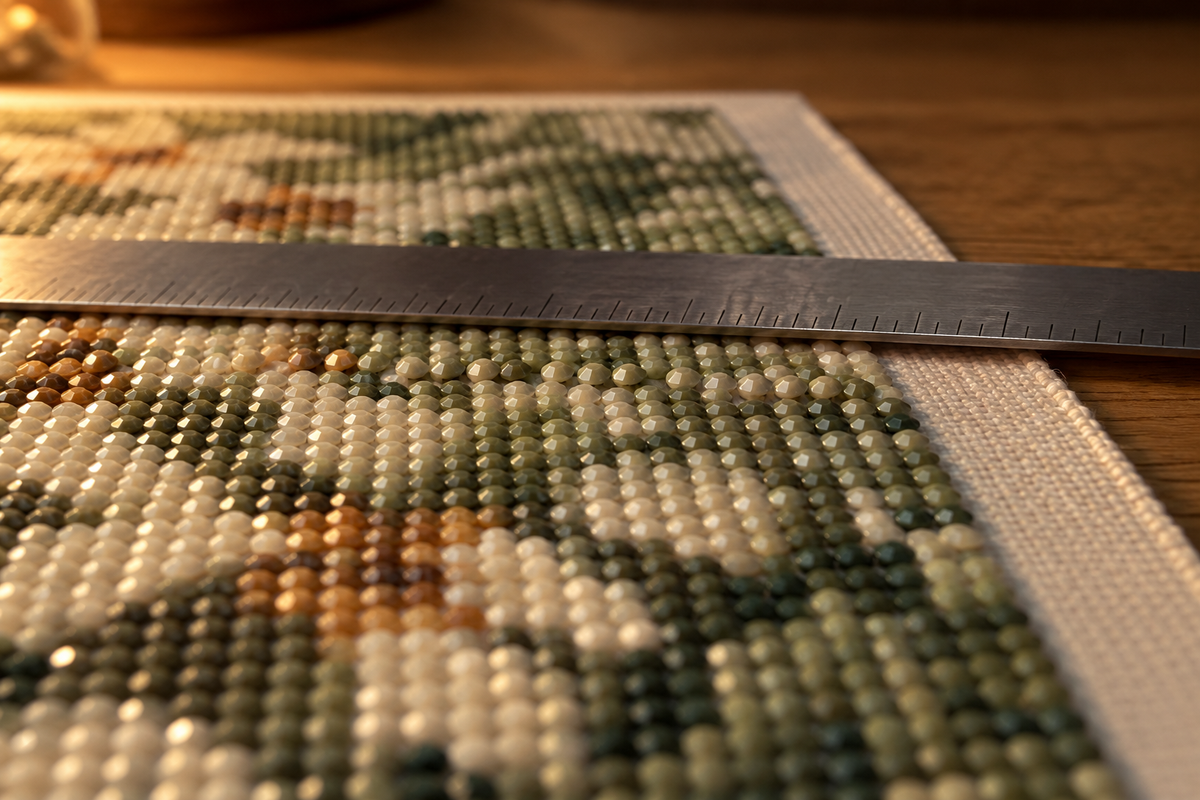 Why Diamond Painting Rows Drift, and the Three Tools That Stop It