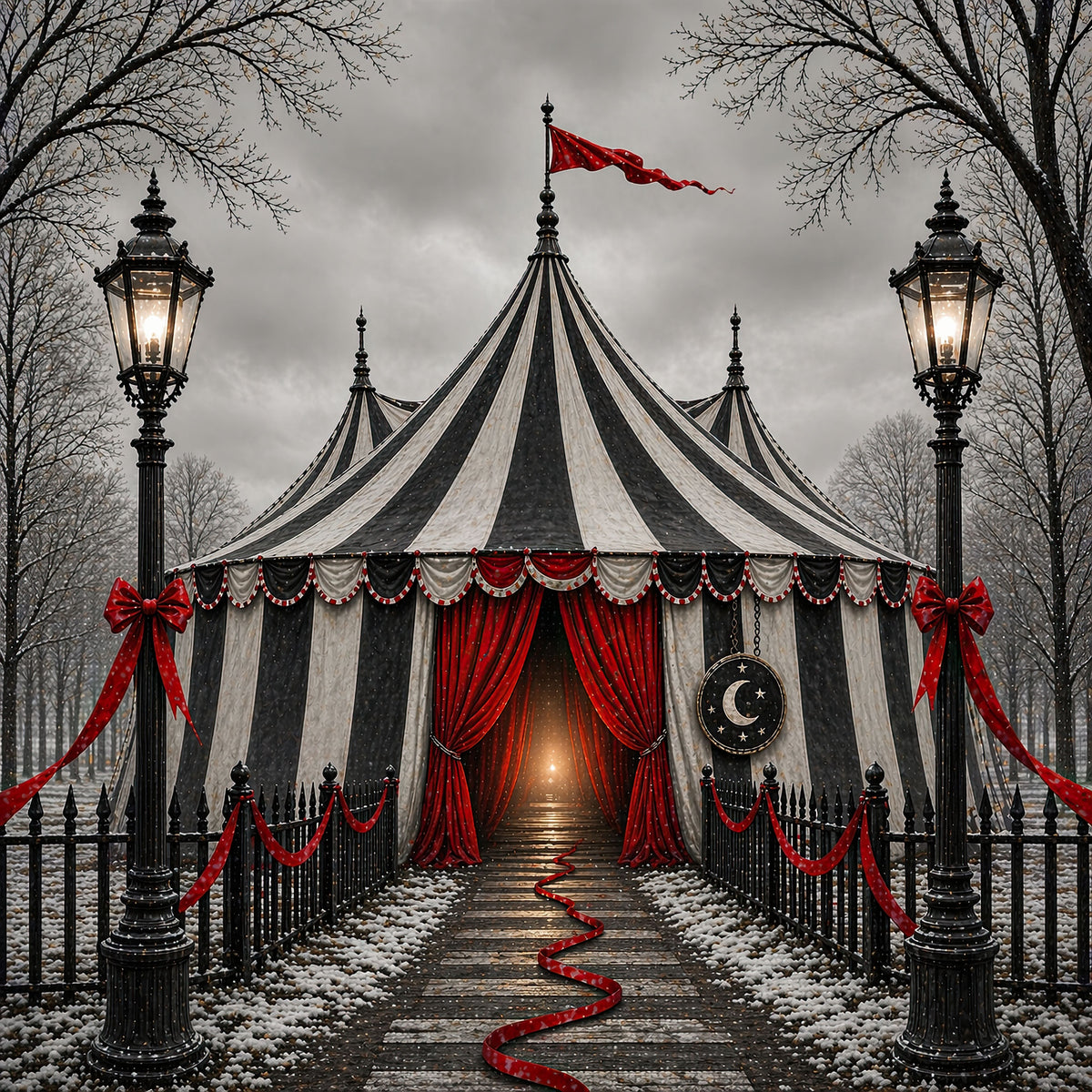 Gothic Circus Diamond Painting Kit – The Winter Big Top | 55x55cm Full Drill, Round Drill