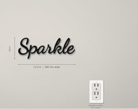 Sparkle Wall Art — 3D Printed Cursive Script Sign – image 2