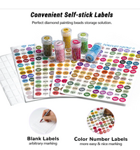 Self-stick DMC color number labels and blank labels for diamond painting storage jars – image 2
