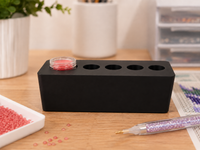 Black Drill Pen Station with four drill pen sockets and wax well – image 4