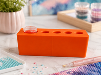 Orange Drill Pen Station with four drill pen sockets and wax well – image 14