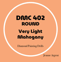 Color card for DMC 402 Very Light Mahogany round replacement diamond painting drills – image 6