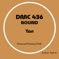 Color card for DMC 436 Tan round replacement diamond painting drills – image 8