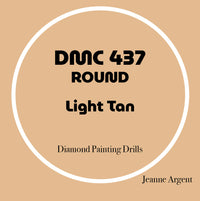 Color card for DMC 437 Light Tan round replacement diamond painting drills – image 9