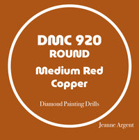 Color card for DMC 920 Medium Red Copper round replacement diamond painting drills – image 22