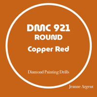 Color card for DMC 921 Copper Red round replacement diamond painting drills – image 23