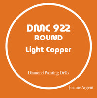 Color card for DMC 922 Light Copper round replacement diamond painting drills – image 24
