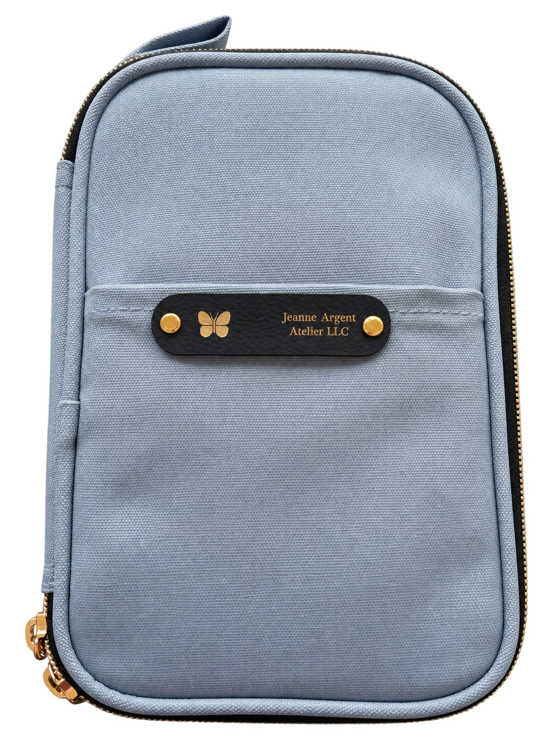 The Tool Keeper drill pen and tool case in Slate Blue, zipped closed